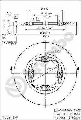 BENDIX 561044B - Гальмівний диск autozip.com.ua