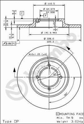 AP 14110 - Гальмівний диск autozip.com.ua