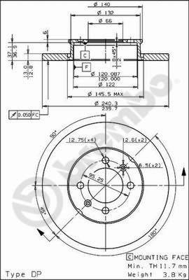 AP 14118 - Гальмівний диск autozip.com.ua