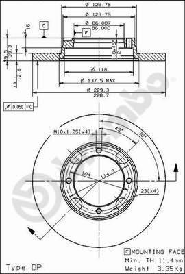 AP 14131 - Гальмівний диск autozip.com.ua