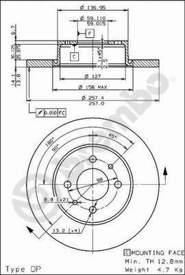 AP 14125 - Гальмівний диск autozip.com.ua