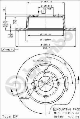 AP 14123 - Гальмівний диск autozip.com.ua