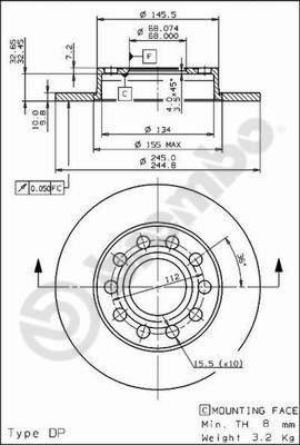 AP 14839 V - Гальмівний диск autozip.com.ua