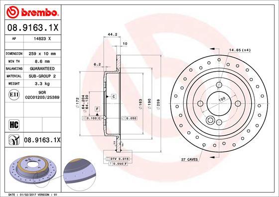 AP 14823 X - Гальмівний диск autozip.com.ua