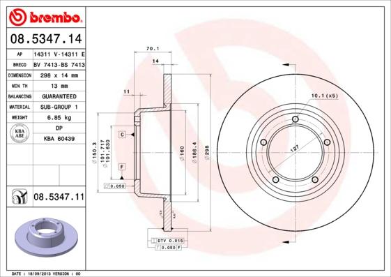 AP 14311 E - Гальмівний диск autozip.com.ua