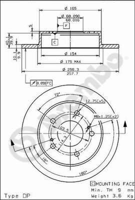 AP 14388 - Гальмівний диск autozip.com.ua