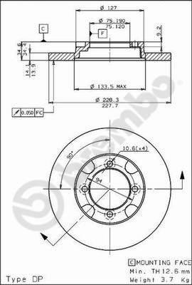 AP 14294 - Гальмівний диск autozip.com.ua