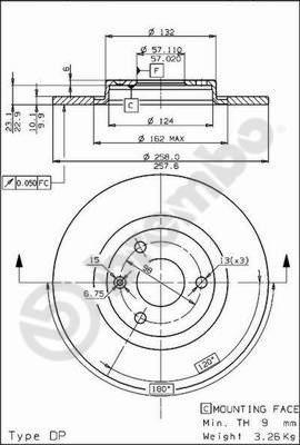 AP 14259 - Гальмівний диск autozip.com.ua