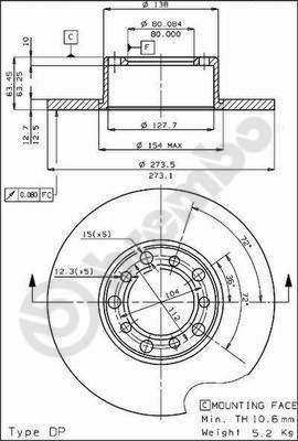 AP 15600 - Гальмівний диск autozip.com.ua