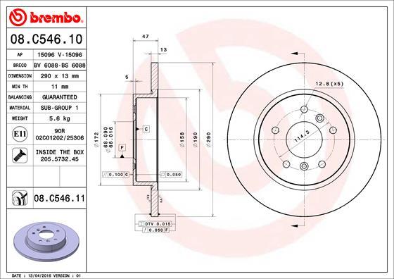 AP 15096 V - Гальмівний диск autozip.com.ua