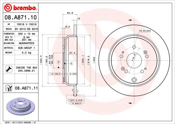 AP 15018 V - Гальмівний диск autozip.com.ua