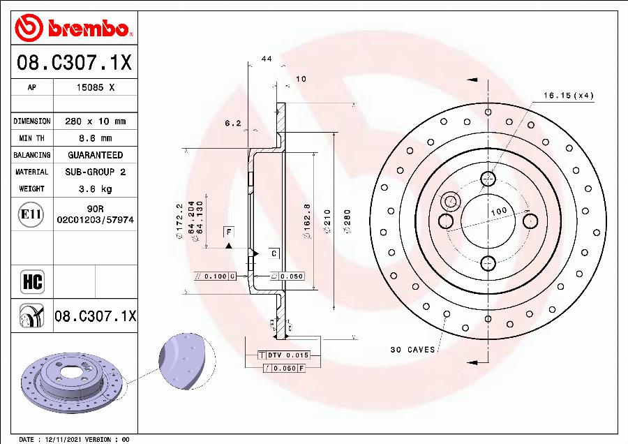 AP 15085 X - Гальмівний диск autozip.com.ua