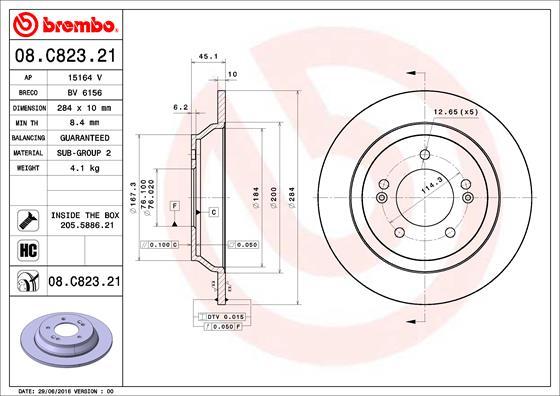 AP 15164 V - Гальмівний диск autozip.com.ua