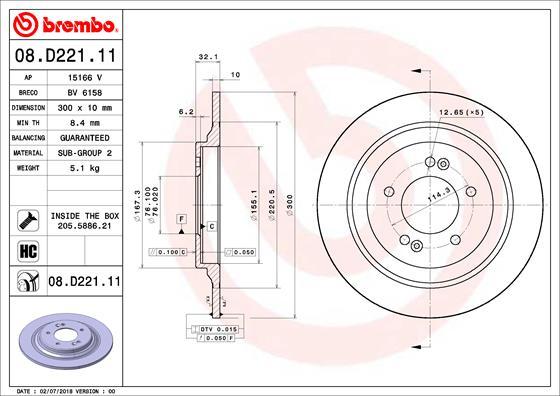 AP 15166 V - Гальмівний диск autozip.com.ua