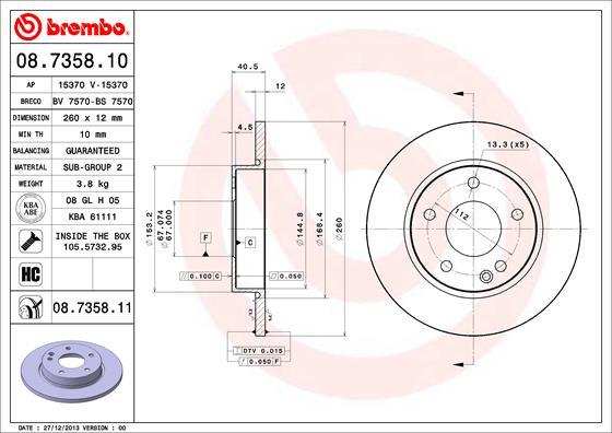 AP 15370 V - Гальмівний диск autozip.com.ua