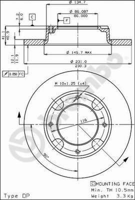 AP 10096 - Гальмівний диск autozip.com.ua