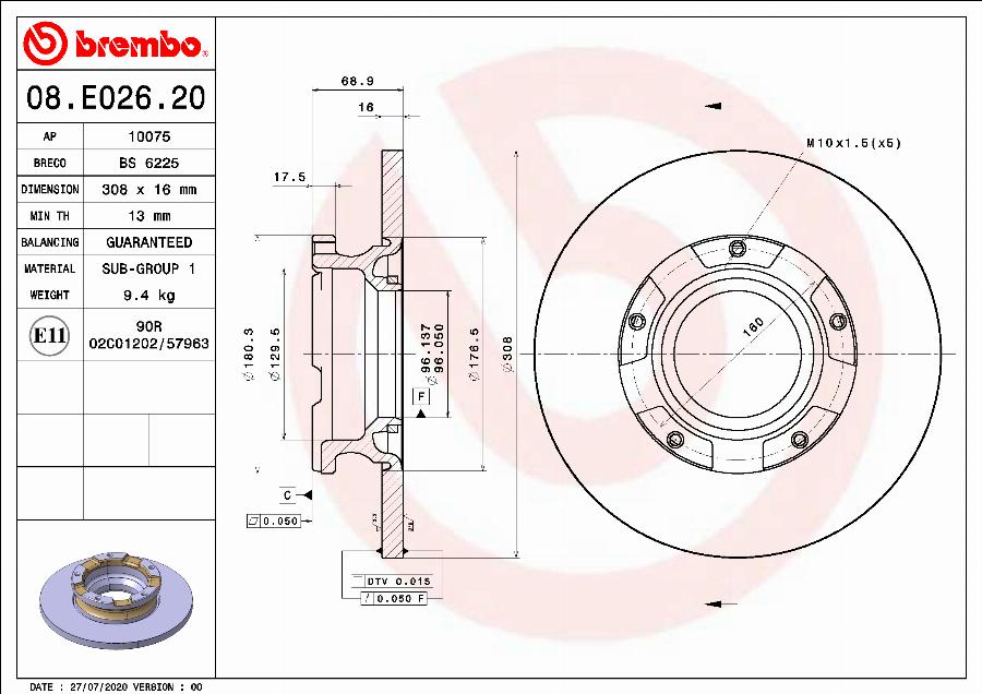 AP 10075 - Гальмівний диск autozip.com.ua