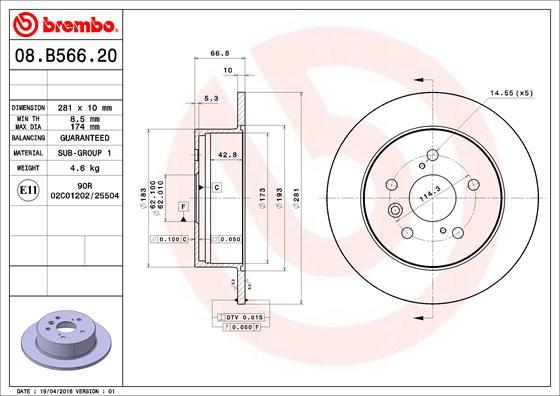 AP 10076 V - Гальмівний диск autozip.com.ua