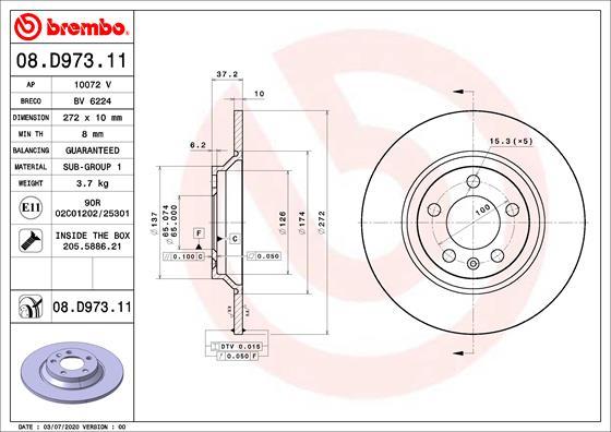 AP 10072 V - Гальмівний диск autozip.com.ua