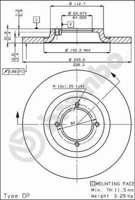 AP 10266 - Гальмівний диск autozip.com.ua