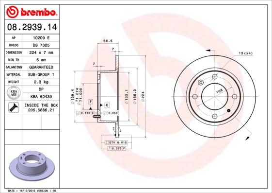 AP 10209 E - Гальмівний диск autozip.com.ua