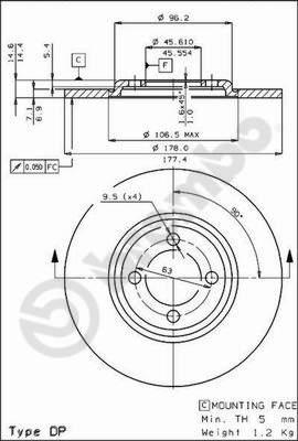 AP 18400 - Гальмівний диск autozip.com.ua