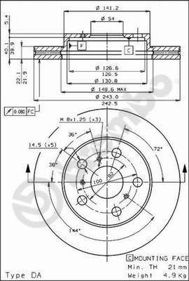 AP 29004 - Гальмівний диск autozip.com.ua