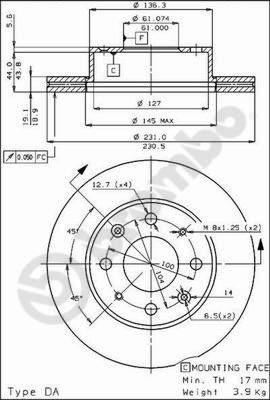 AP 29002 - Гальмівний диск autozip.com.ua