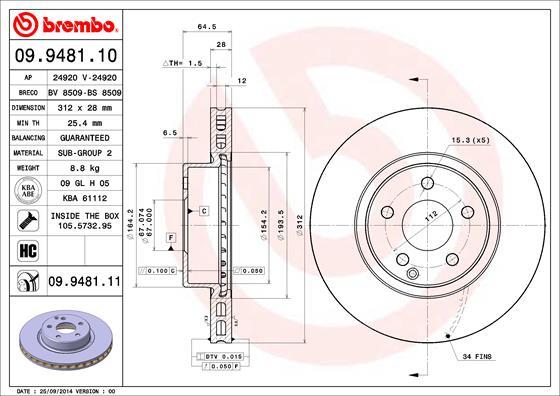 AP 24920 V - Гальмівний диск autozip.com.ua