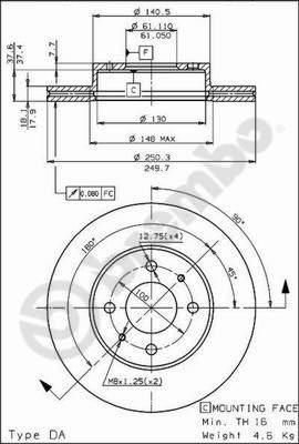 AP 24452 - Гальмівний диск autozip.com.ua