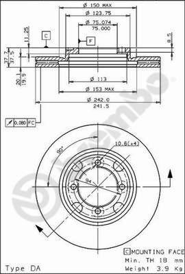 AP 24405 - Гальмівний диск autozip.com.ua