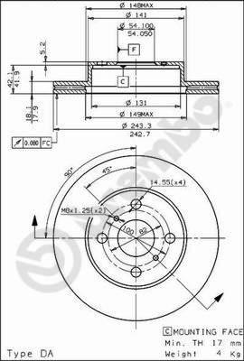 AP 24429 - Гальмівний диск autozip.com.ua