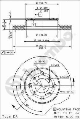 AP 24197 - Гальмівний диск autozip.com.ua