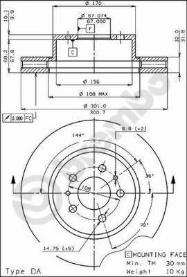 AP 24146 - Гальмівний диск autozip.com.ua