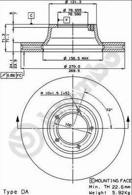 AP 24142 - Гальмівний диск autozip.com.ua