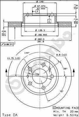 AP 24165 - Гальмівний диск autozip.com.ua