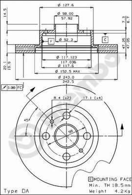 AP 24173 - Гальмівний диск autozip.com.ua