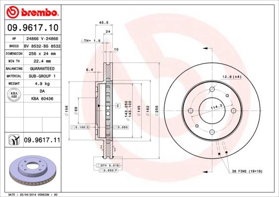 AP 24866 V - Гальмівний диск autozip.com.ua