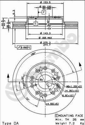 AP 24820 - Гальмівний диск autozip.com.ua