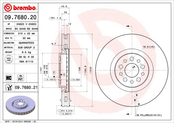 AP 24823 V - Гальмівний диск autozip.com.ua