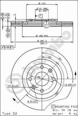 AP 24315 - Гальмівний диск autozip.com.ua