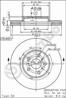 AP 24381 - Гальмівний диск autozip.com.ua