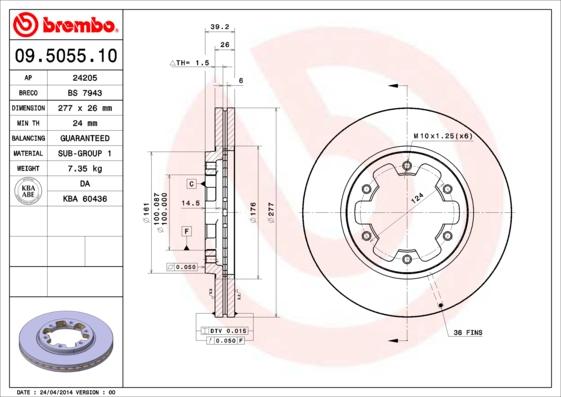 AP 24205 - Гальмівний диск autozip.com.ua