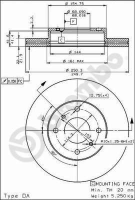 AP 24201 - Гальмівний диск autozip.com.ua