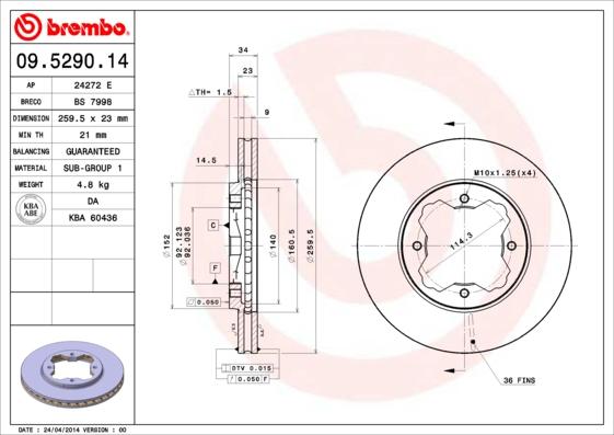 AP 24272 E - Гальмівний диск autozip.com.ua