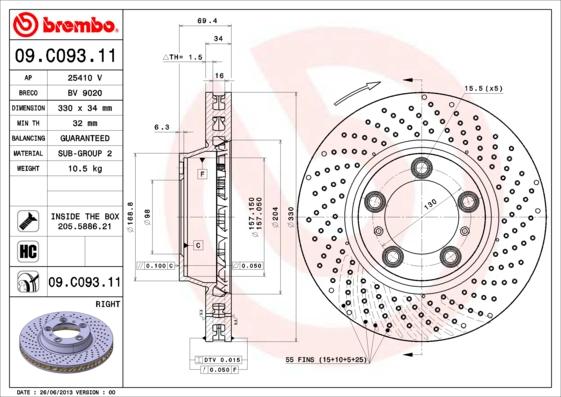 AP 25410 V - Гальмівний диск autozip.com.ua