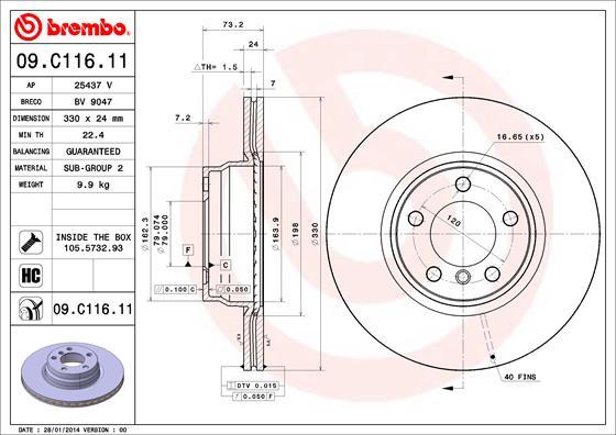 AP 25437 V - Гальмівний диск autozip.com.ua