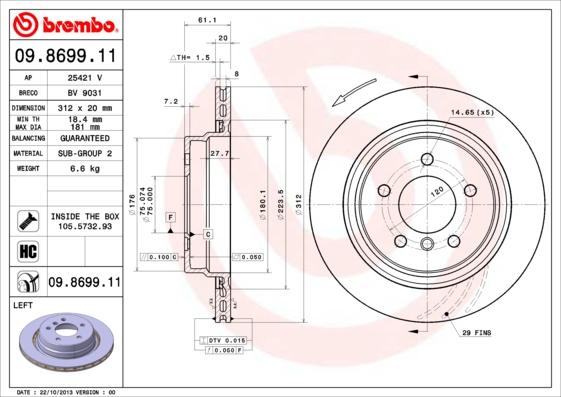 AP 25421 V - Гальмівний диск autozip.com.ua