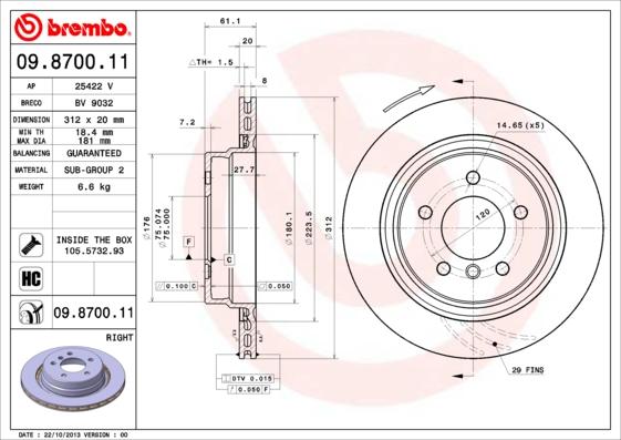 AP 25422 V - Гальмівний диск autozip.com.ua