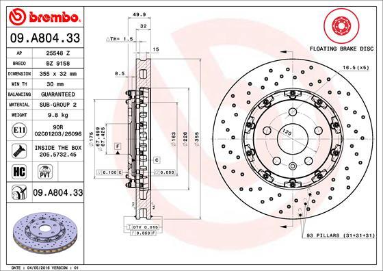 AP 25548 Z - Гальмівний диск autozip.com.ua